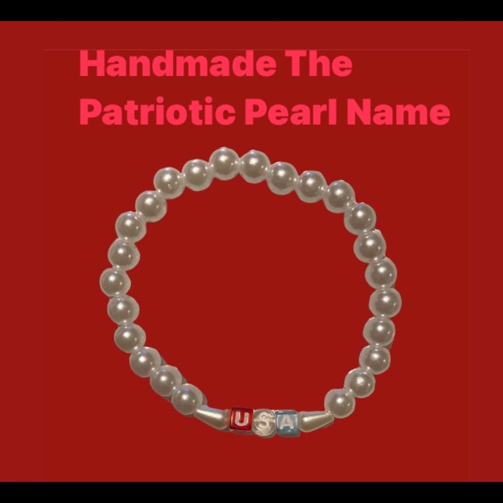 Handmade Bracelets 4th July Pearl name made by me.
